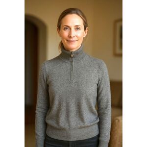 Hartford Alternative Classics Gray Pullover Cashmere Sweater   Women's Size 12